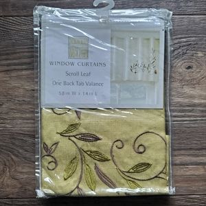 💫 Scroll Leaf Back Tab Valance